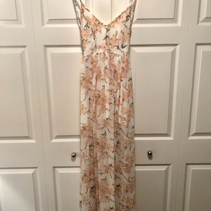 Floral Maxi Dress Low Back S